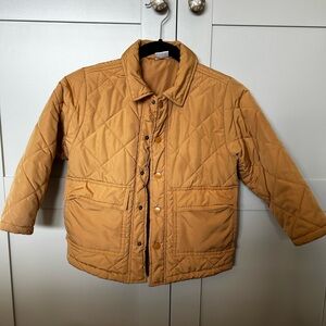Zara Boys Kids Quilted Jacket Ochre Yellow Size 7